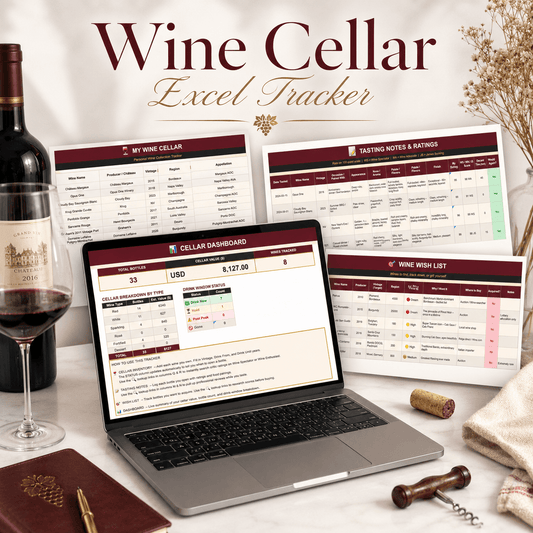 Wine Cellar Excel Tracker